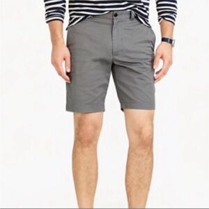 J. Crew Stanton Dark Gray 100% Cotton Flat Front Shorts Size 38